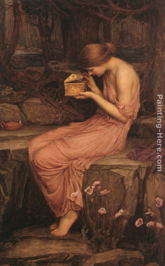 Psyche Opening the Golden Box painting - John William Waterhouse Psyche Opening the Golden Box art painting